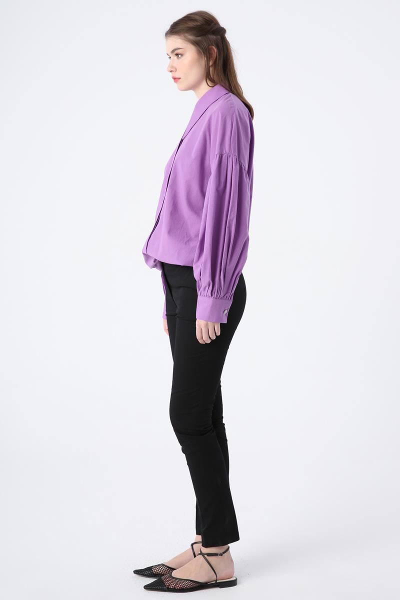 Siyah-Pamuklu Ütü İzli Cepli Likralı Dar Paça Pantolon