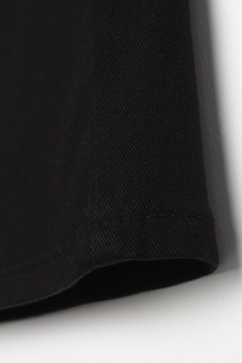 Siyah-Pamuklu Wide Leg Likralı Pantolon