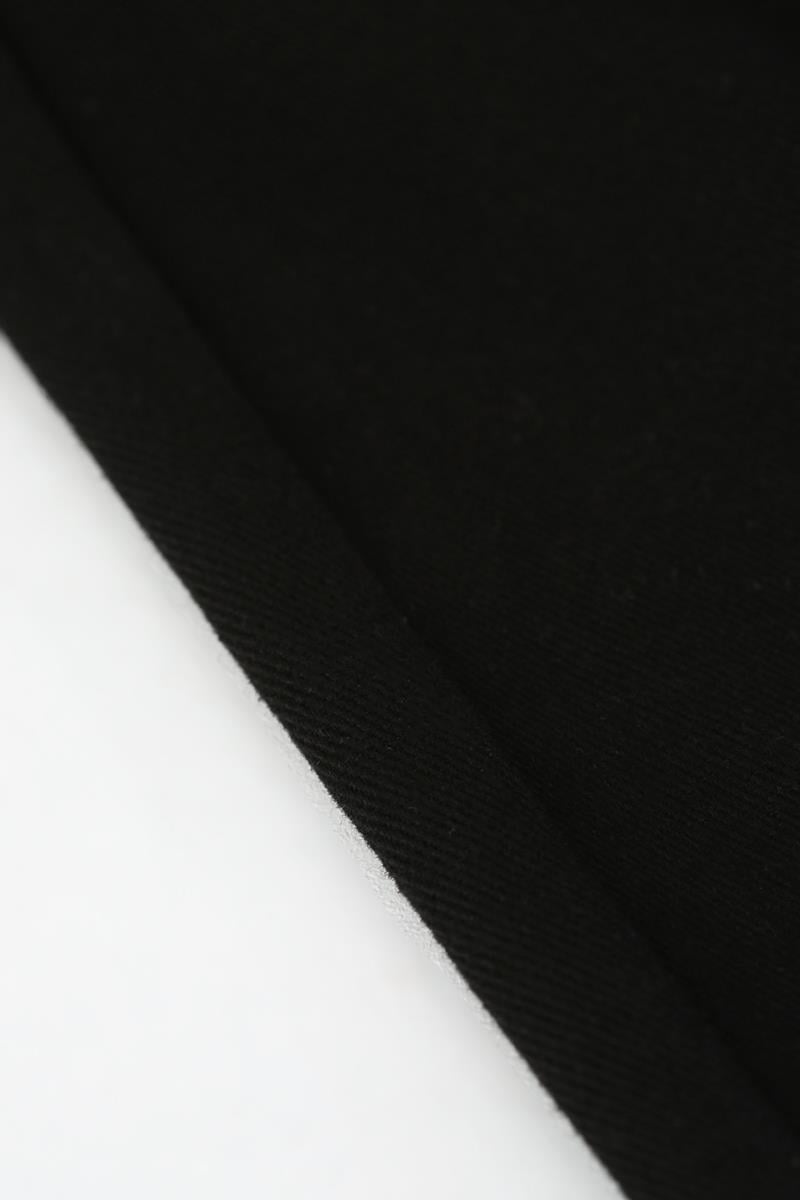 Siyah-Pamuklu Wide Leg Likralı Pantolon