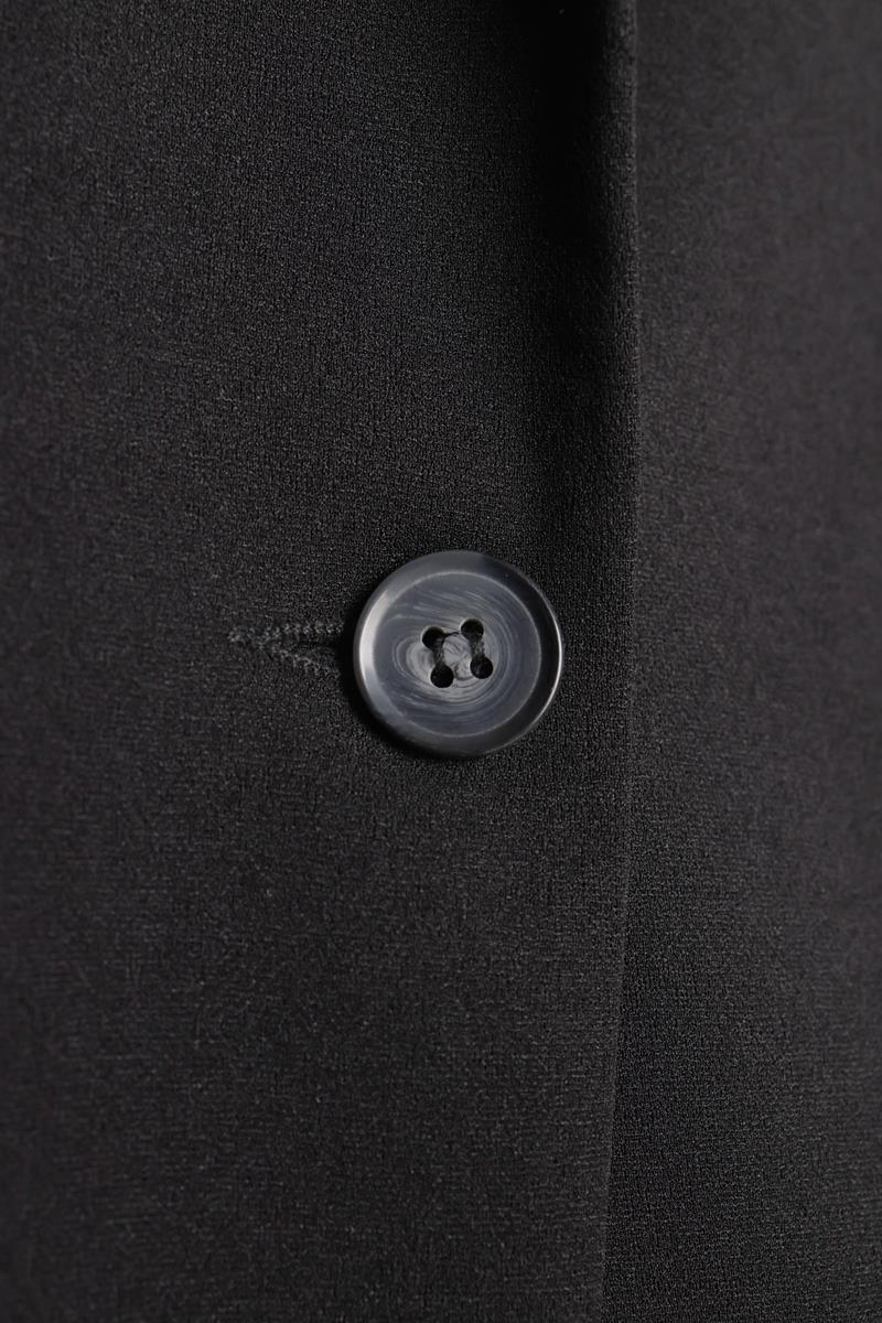 Siyah-Tek Düğmeli Blazer Ceket