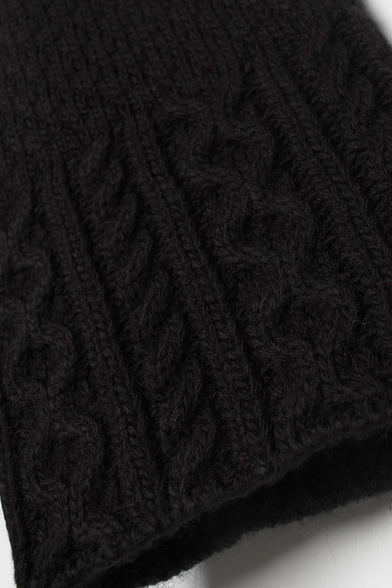 Cardigan confortable à ceinture en tricot noir