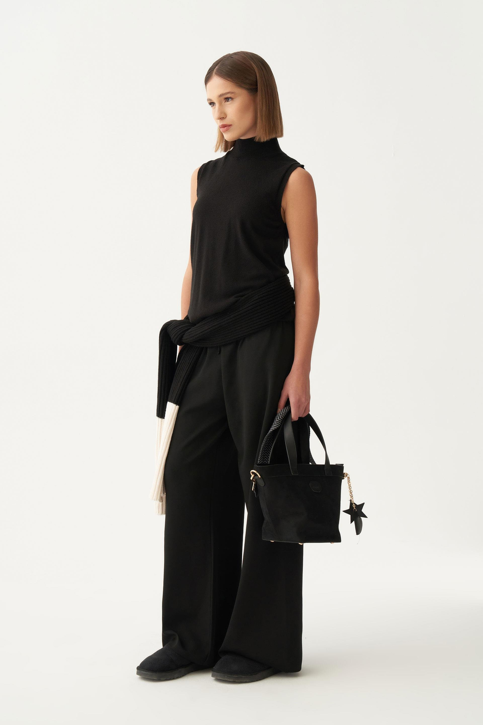 Siyah-Triko Pantolon