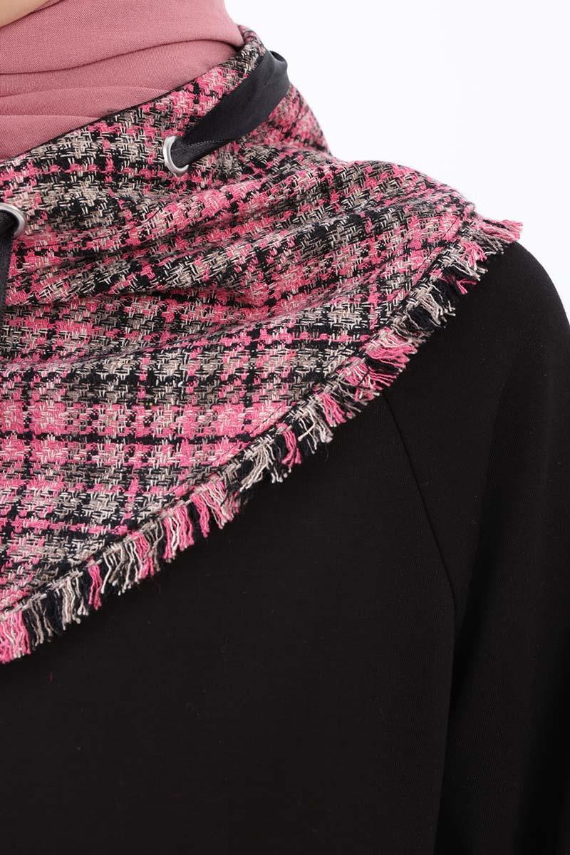 Siyah-Tüvit Garnili Sweat Tunik