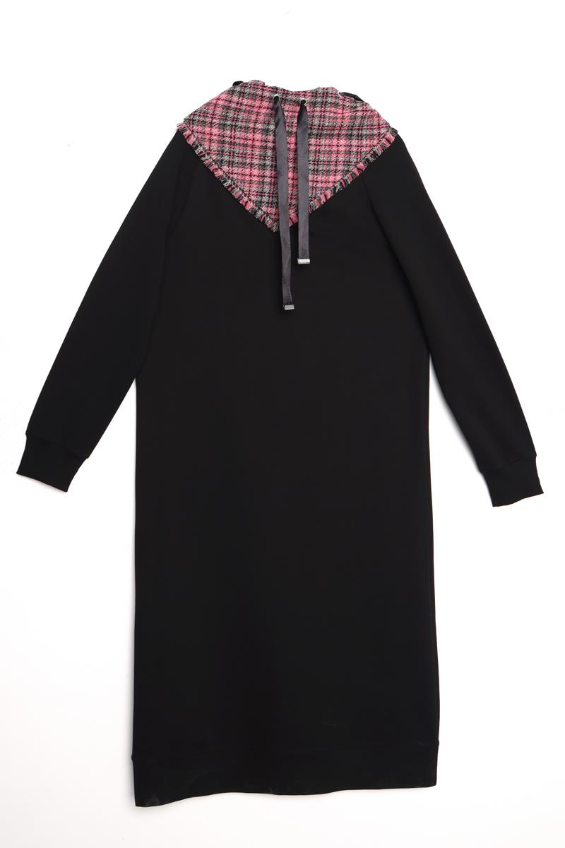 Siyah-Tüvit Garnili Sweat Tunik