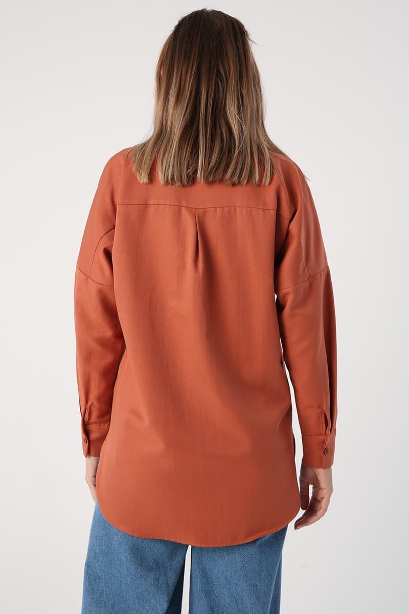 Chemise basique oversize à carreaux doux