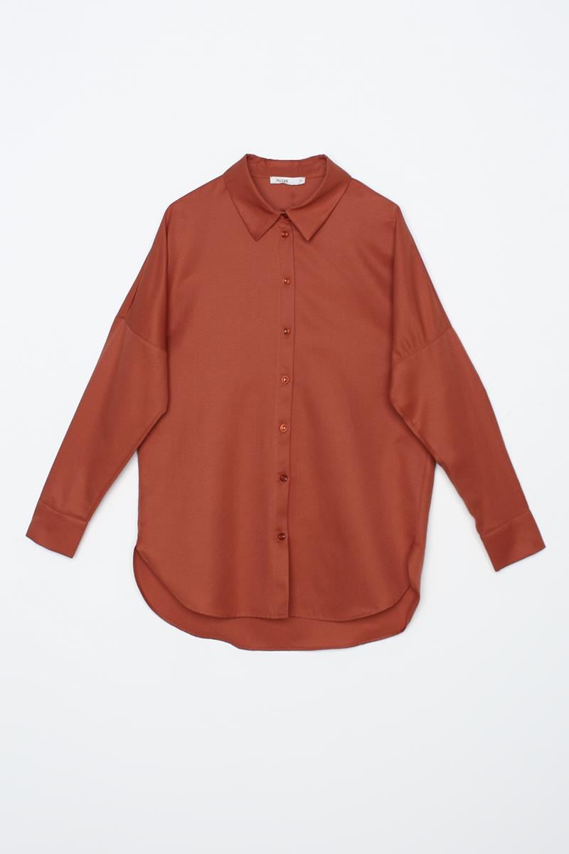 Chemise basique oversize à carreaux doux