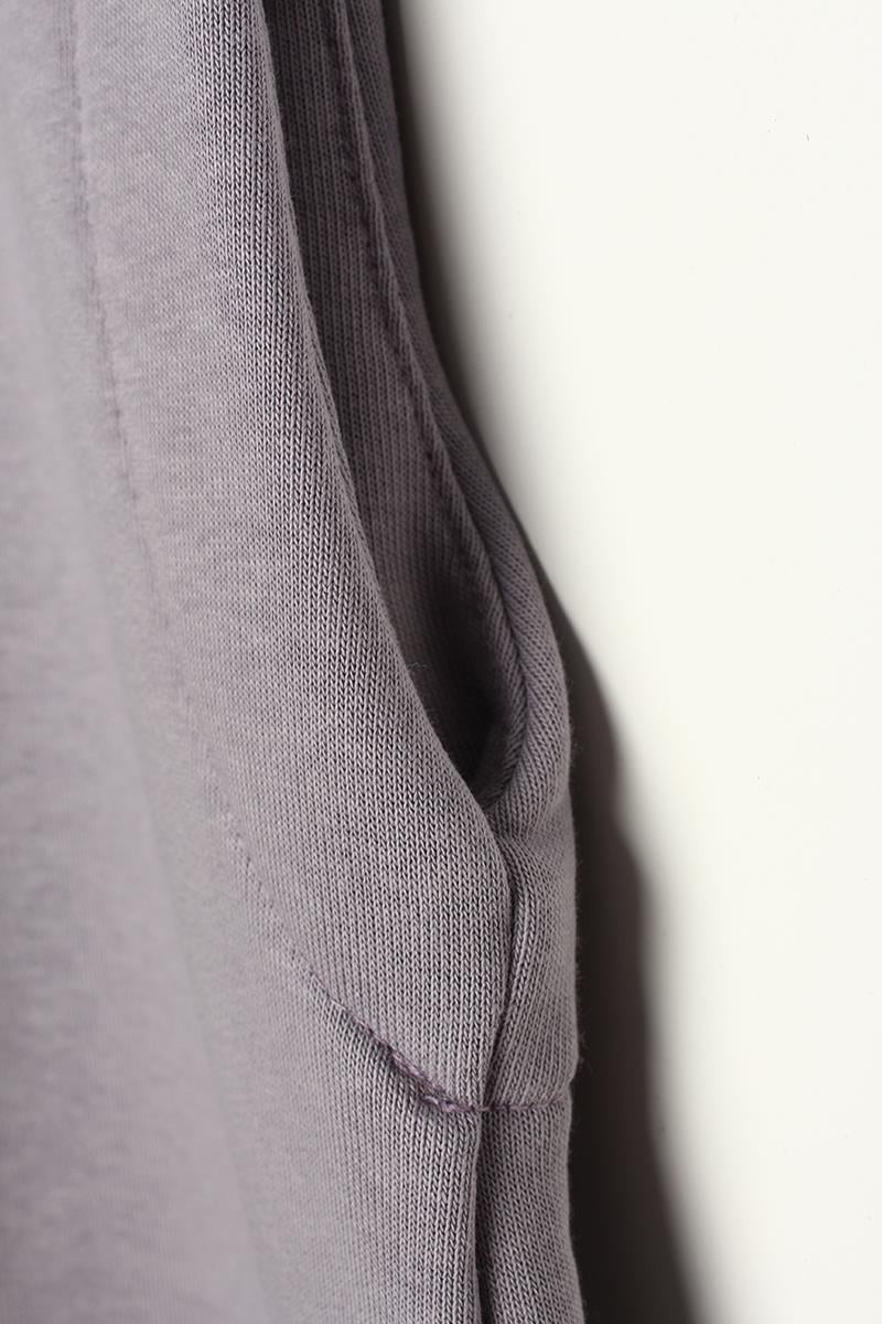 Soft Lila-Oversize Yırtmaç Detaylı Basic Süveter