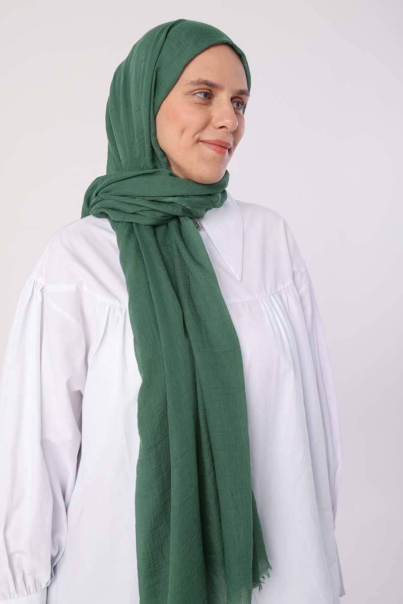 Soft Yeşil-Olay Pamuk Şal