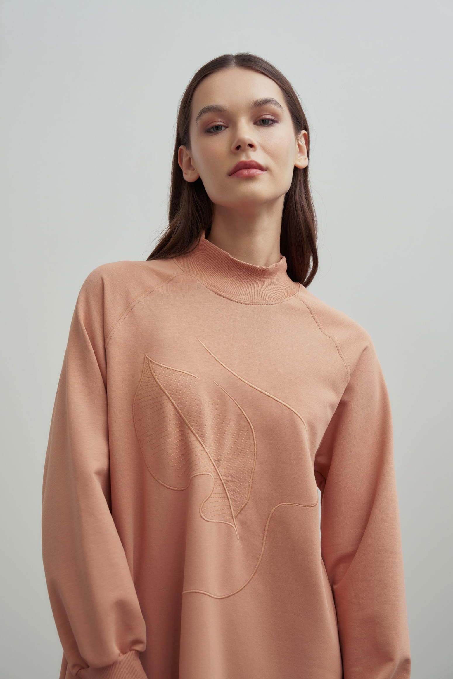 Somon-Nakışlı Uzun Tunik