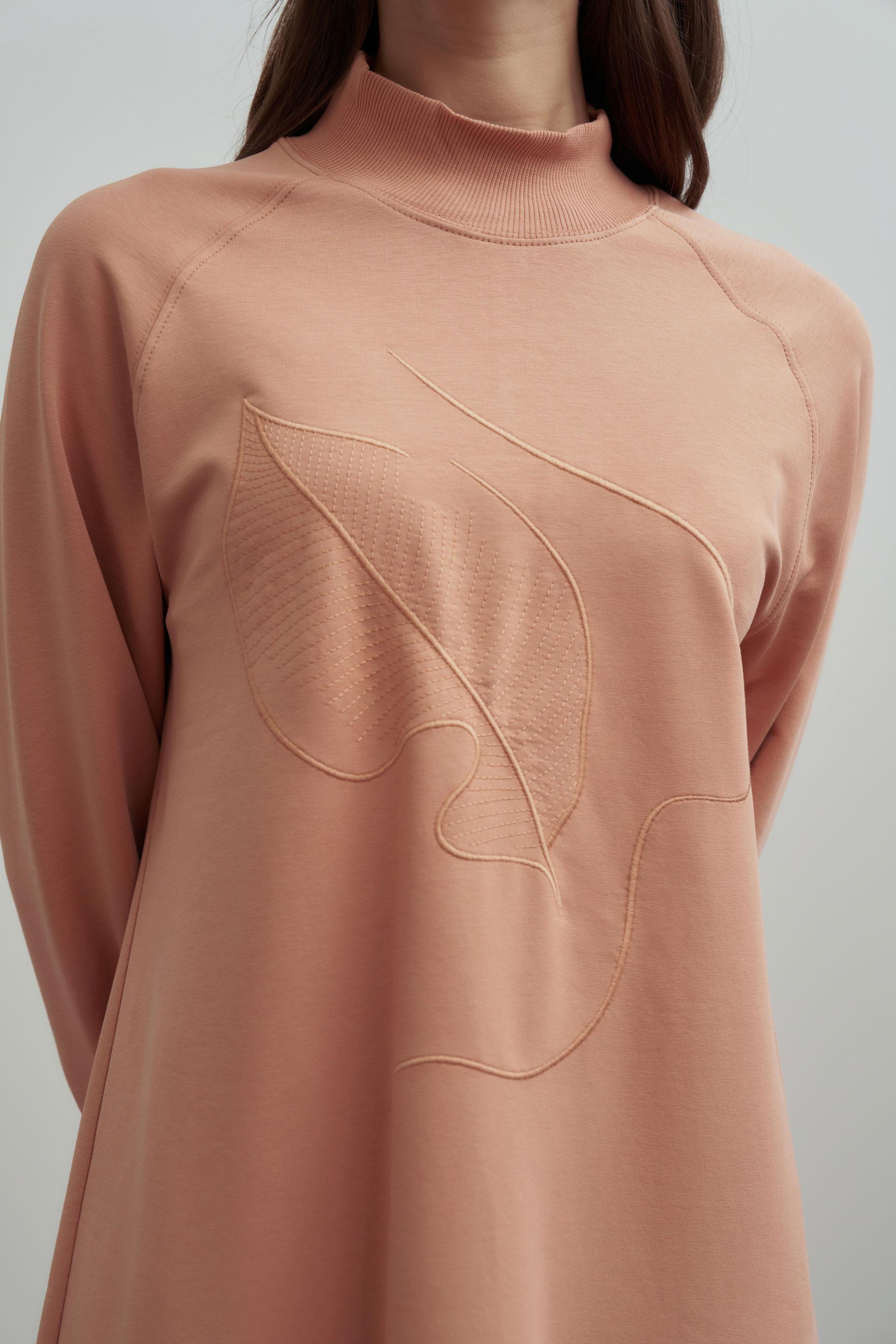 Somon-Nakışlı Uzun Tunik