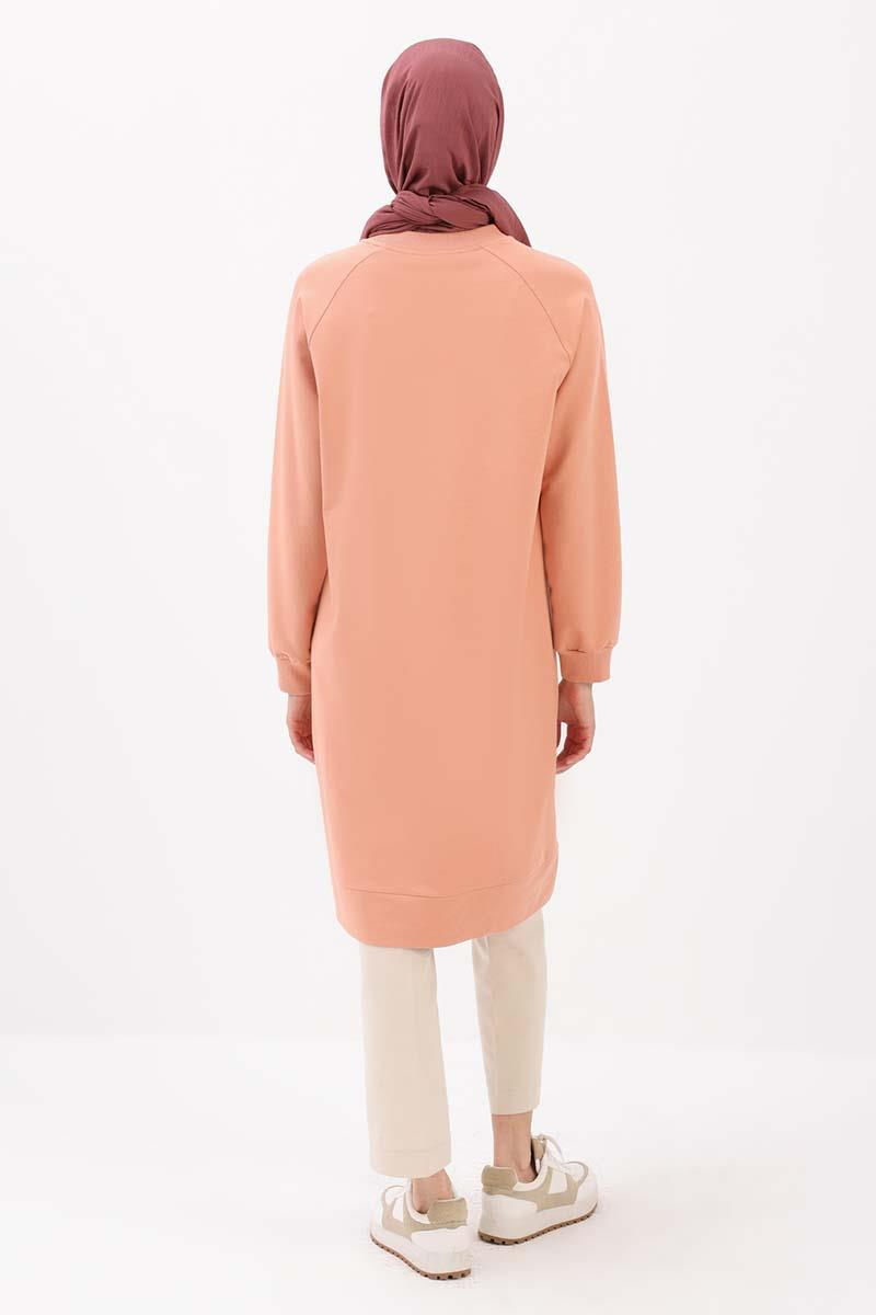 Somon-YANDAN GARNİ YIRTMAÇLI SWEAT TUNİK