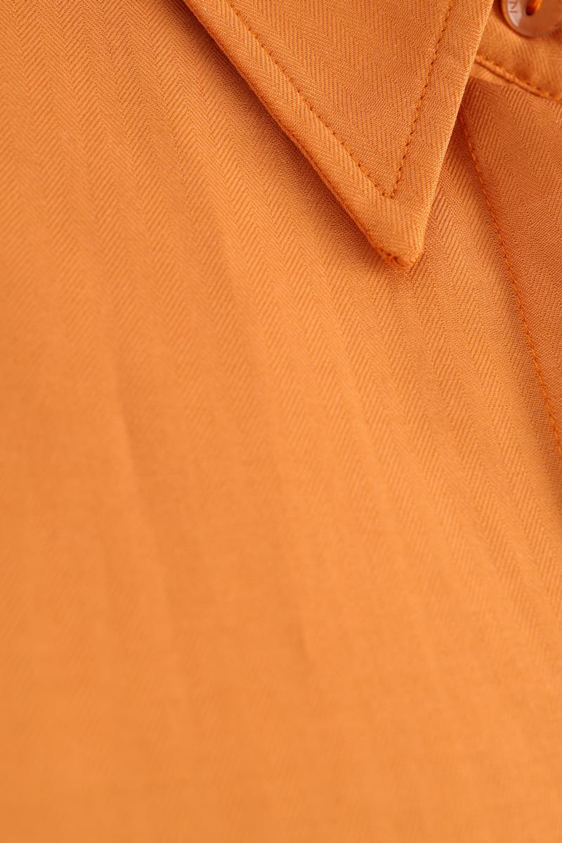 Tan-Hidden Placket Shirt Tunic