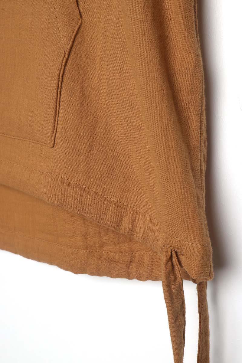 Taba-Kapüşonlu Kanguru Cepli Sweatshirt
