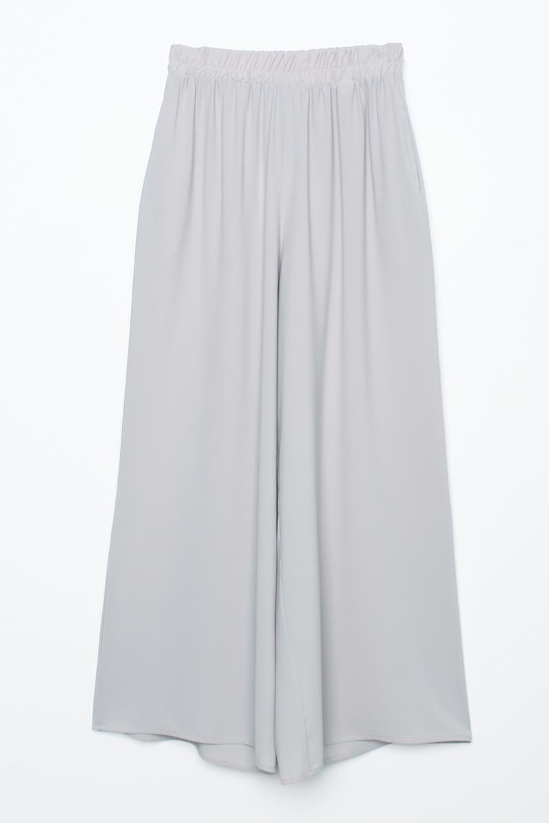 Taş-Asimetrik Kesim Tunikli Bol Paça Pantolonlu Salaş Takım