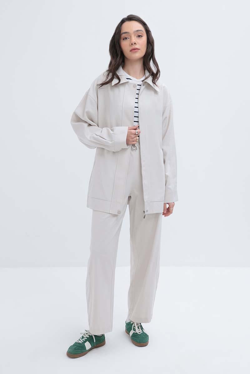 Taş-Beli Lastikli Slouchy Pantolon