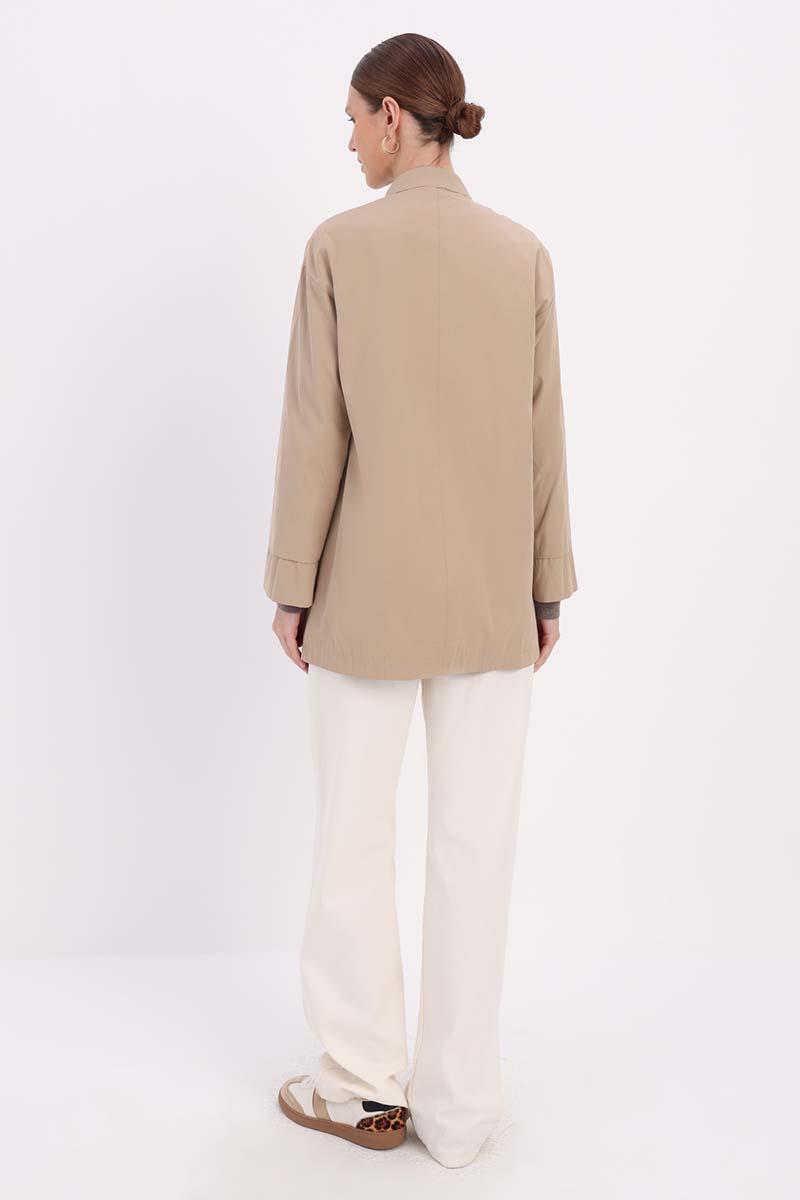 Stone-Pocket Zipped TRENCH COAT