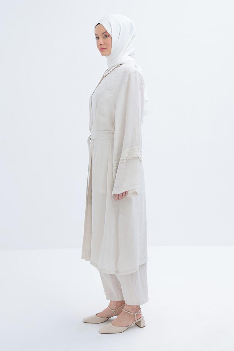Taş-Kolu Fisto Detaylı Kimono