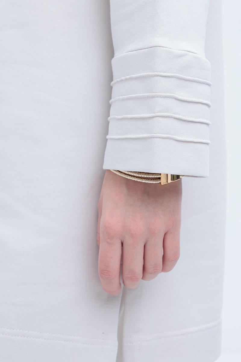 Taş-Manşeti Nervür Detaylı Yırtmaçlı Tunik