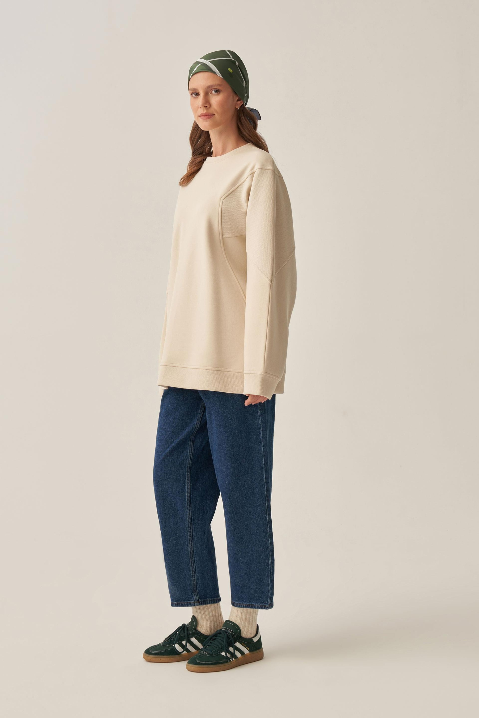 Taş-Oversize İnterlok Sweat