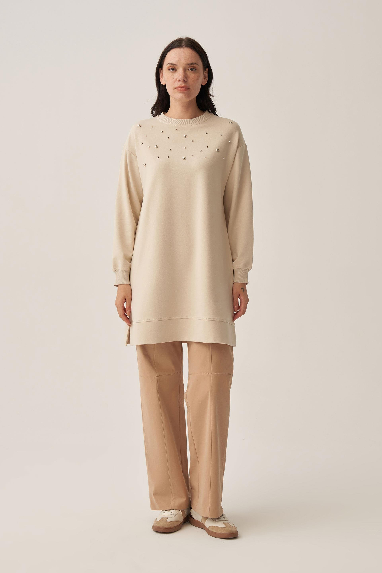 Taş-Pamuklu Droplu Sweat | ALLDAY