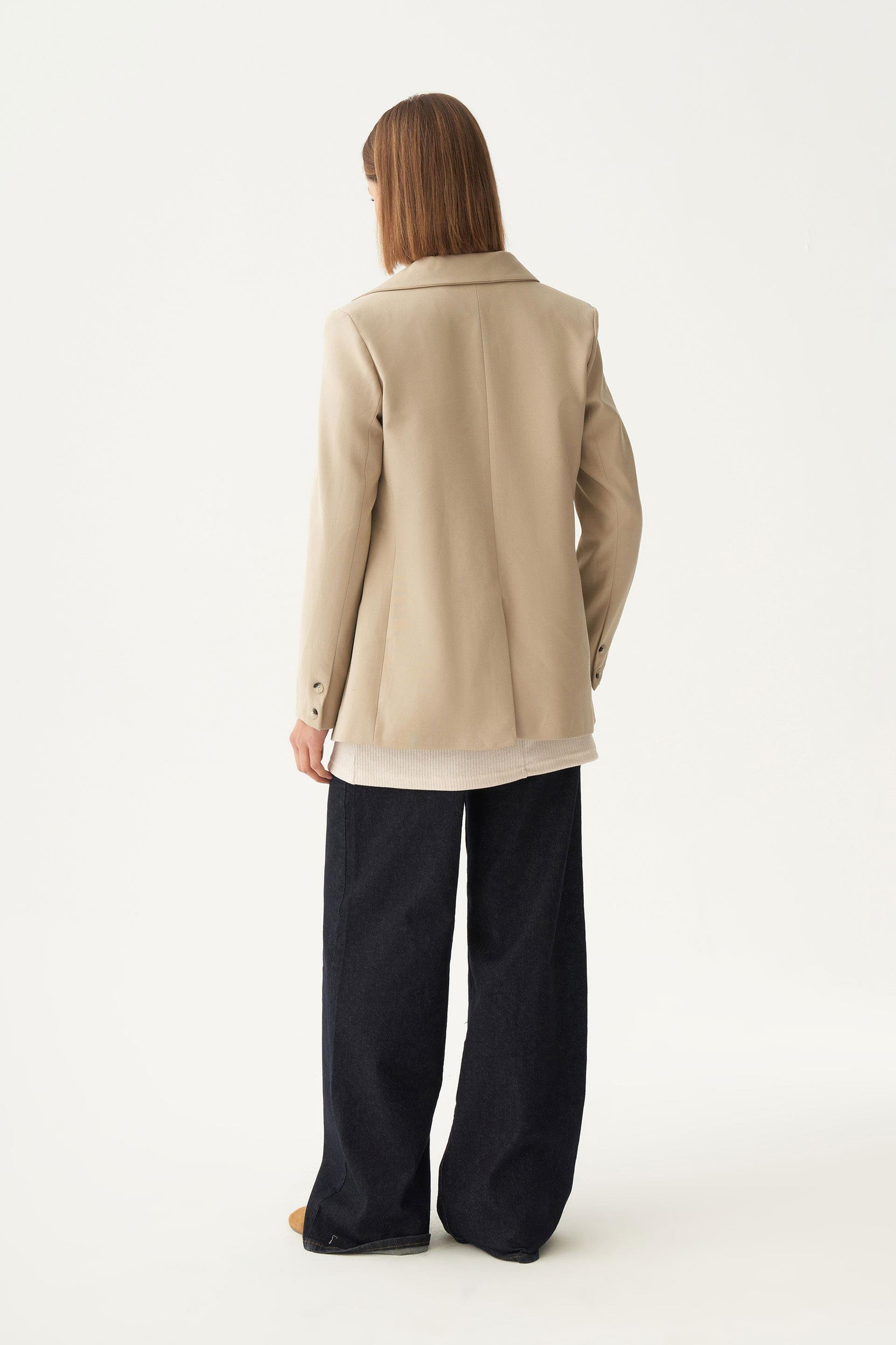 Taş-Pamuklu Fitilli Kolsuz Likralı T-Shirt