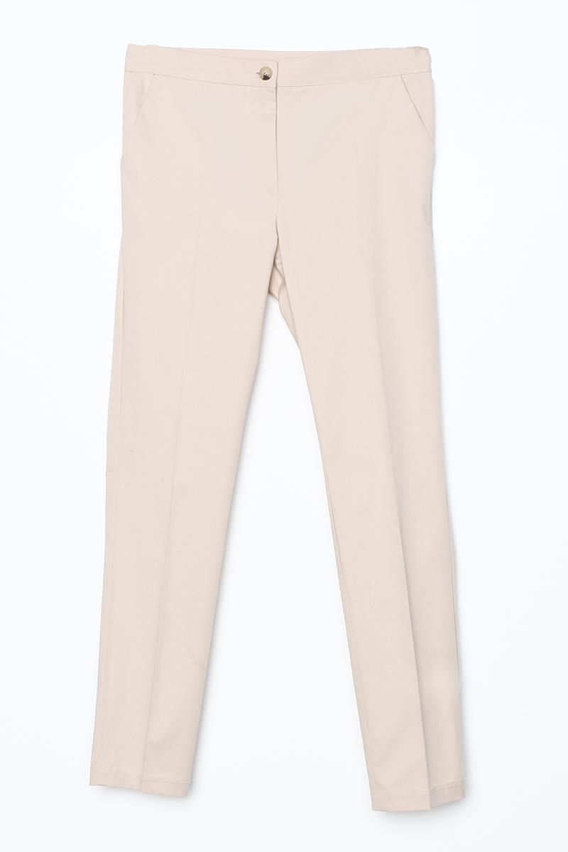 Taş-Pamuklu Ütü İzli Cepli Likralı Dar Paça Pantolon