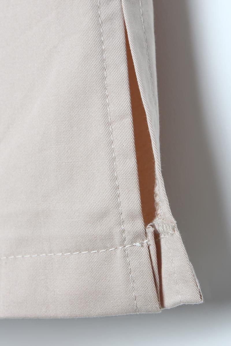 Taş-Pamuklu Ütü İzli Paçası Yırtmaçlı Likralı Bol Paça Pantolon