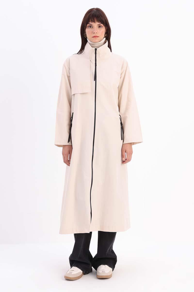 Taş-RÜZGARLIKLI FERMUARLI TRENÇKOT