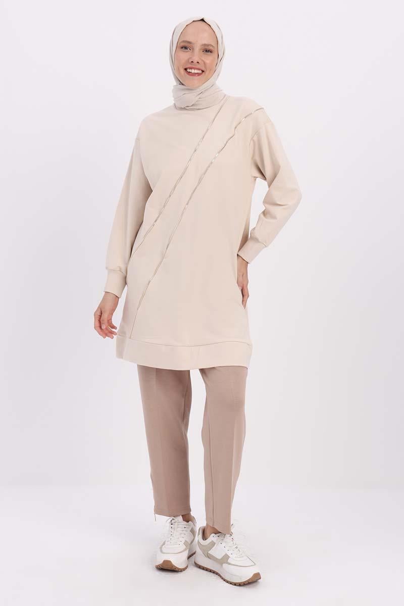 Taş-SÜS FERMUARLI SWEAT TUNİK