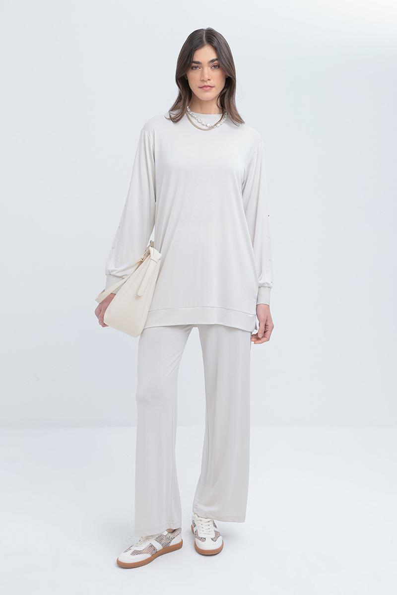 Taş-Taş Detaylı Sweat