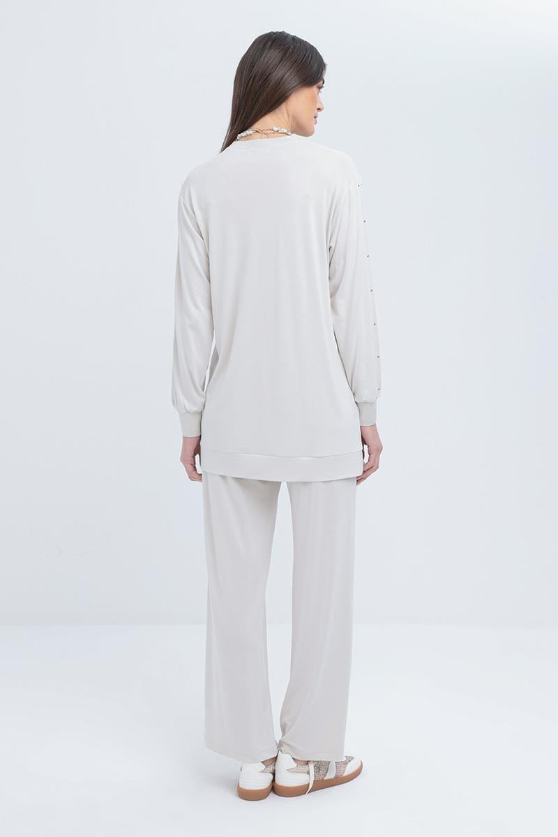 Taş-Taş Detaylı Sweat