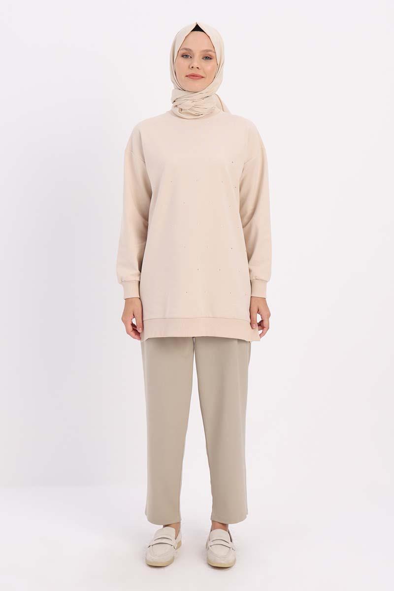 Taş-Taşlı Sweat Tunik