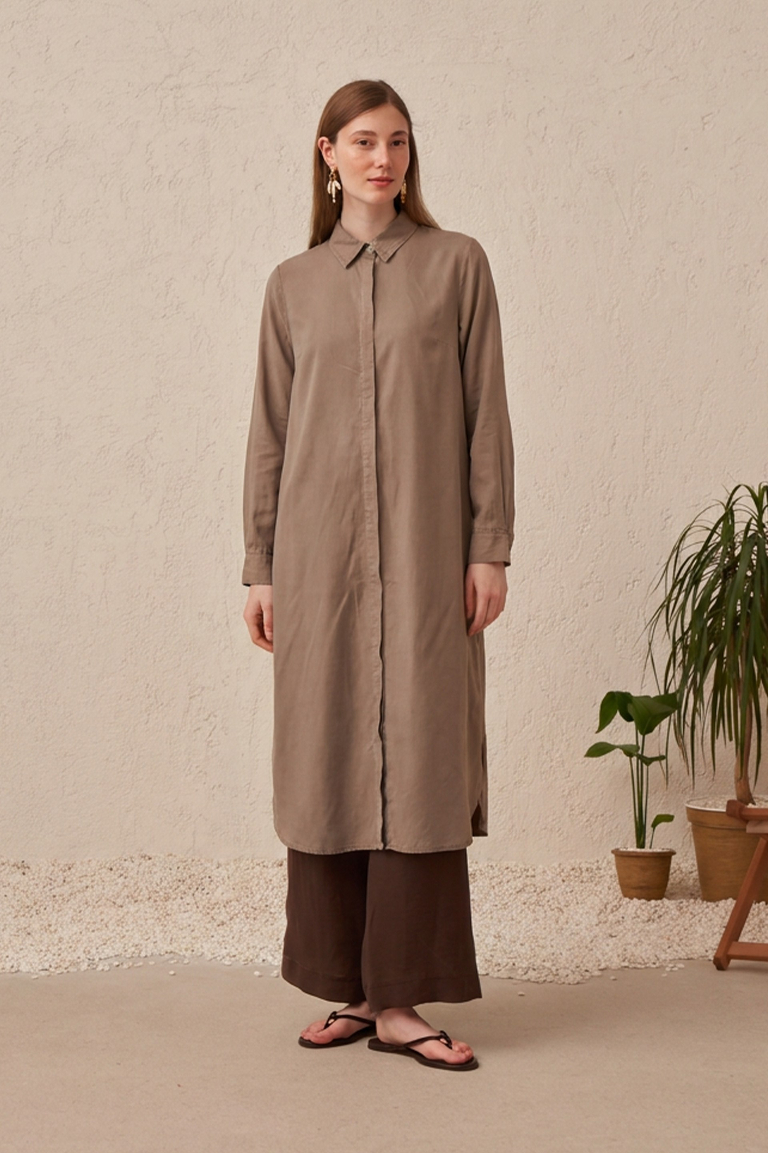 Taş-Tensel Denim Gömlek Tunik
