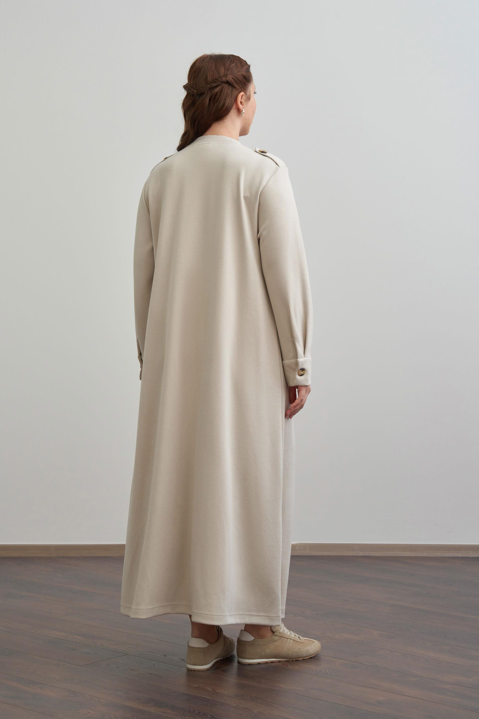 Taş-Yumuşak Dokulu Apoletli Elbise