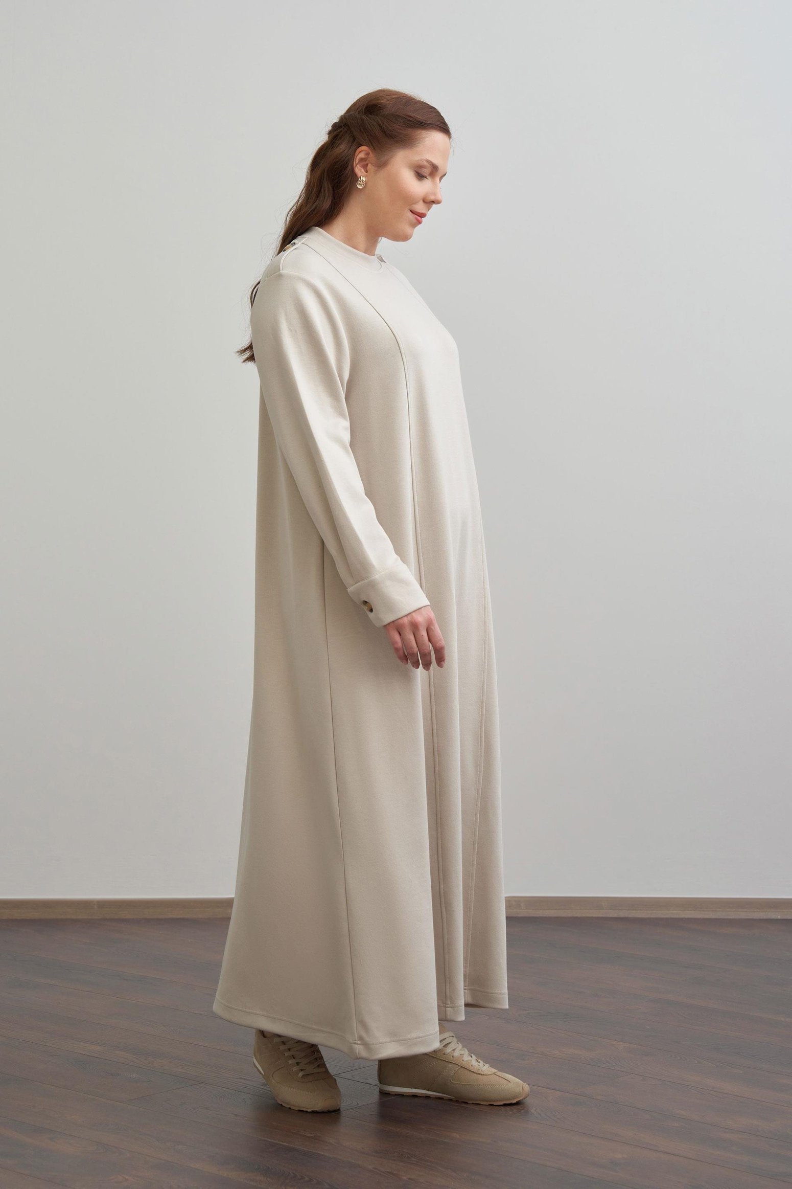 Taş-Yumuşak Dokulu Apoletli Elbise