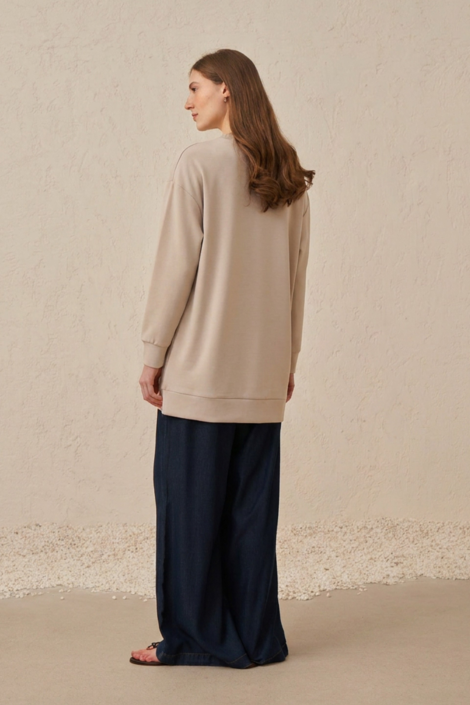 Stone-Soft Textured Sweatshirt