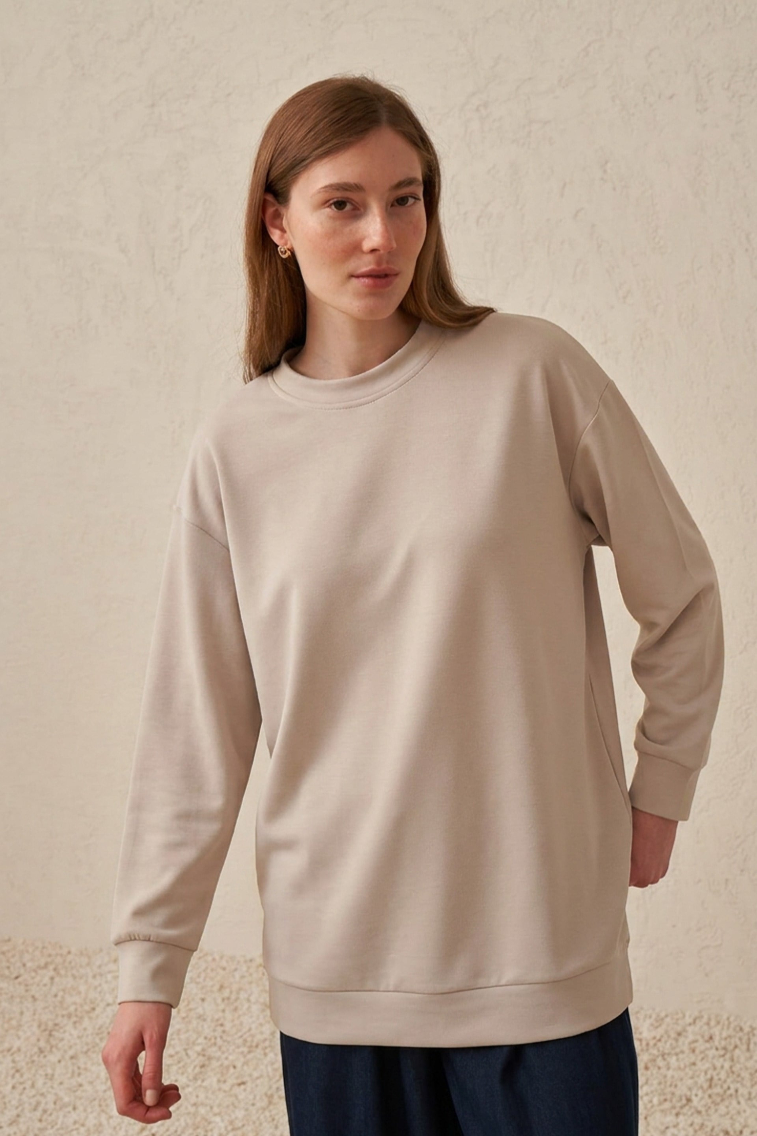 Stone-Soft Textured Sweatshirt