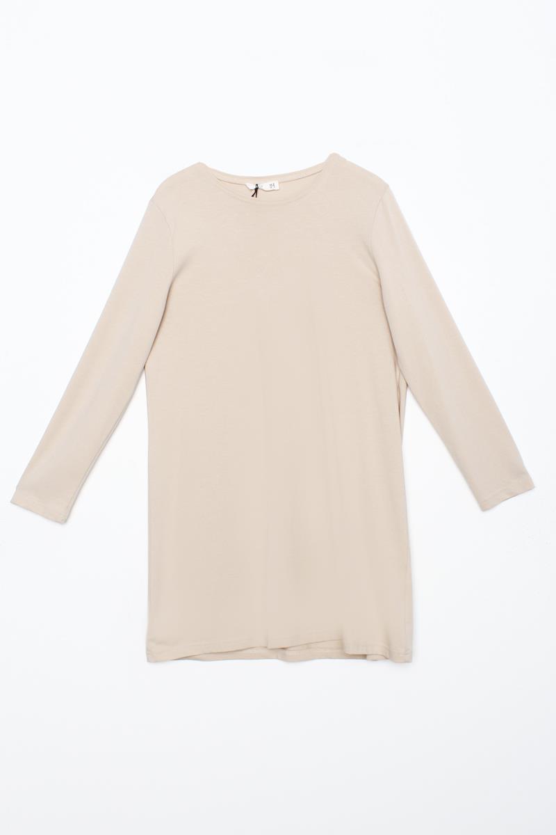 Taş01-Basic Pamuklu Süprem Sweat Tunik