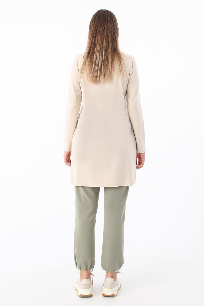 Taş01-Basic Pamuklu Süprem Sweat Tunik