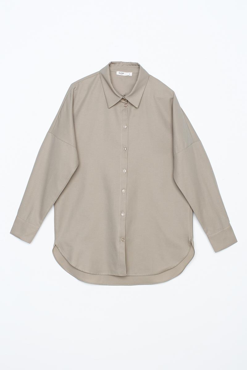 Taş01-Chemise basique surdimensionnée