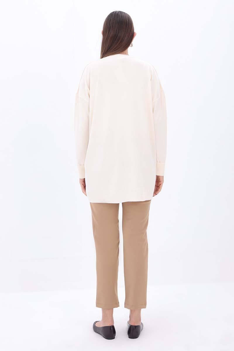 Ten-Bisiklet Yaka Triko Tunik