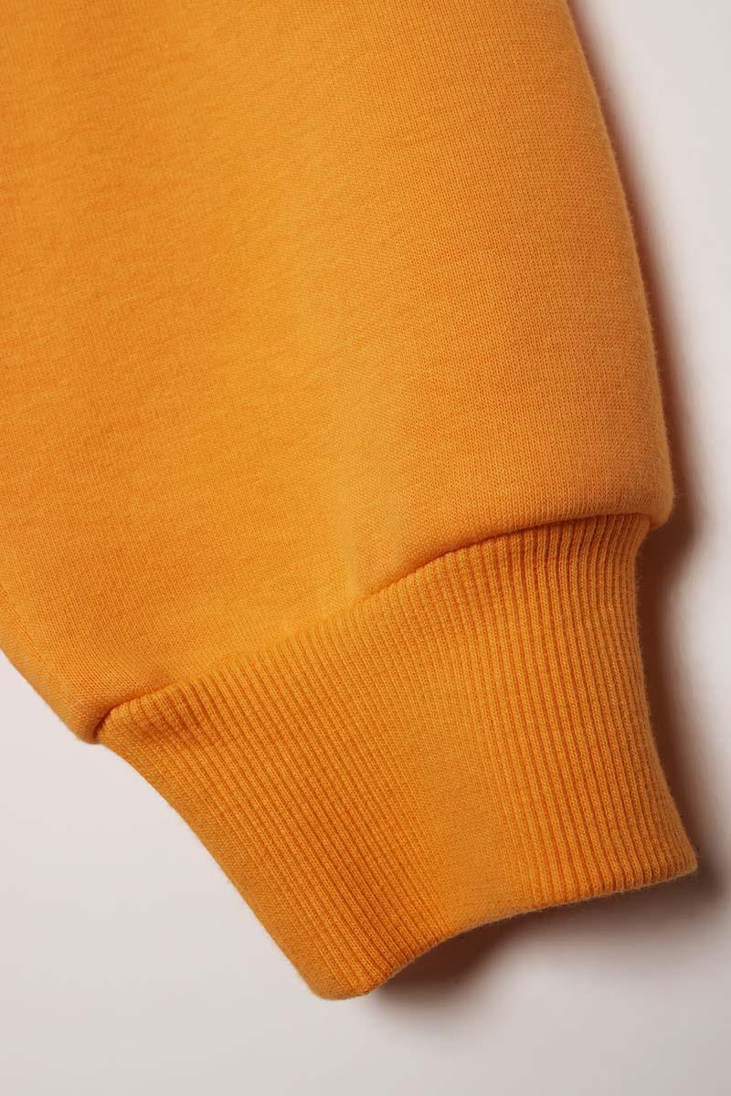 Turuncu-Oversize Şardonlu Şerit Detaylı Sweatshirt