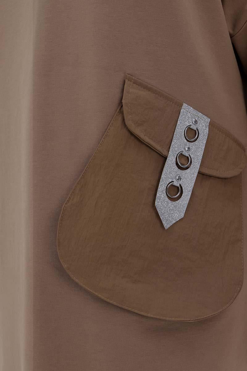 Vizon-Aksesuar Cepli Sweat Tunik