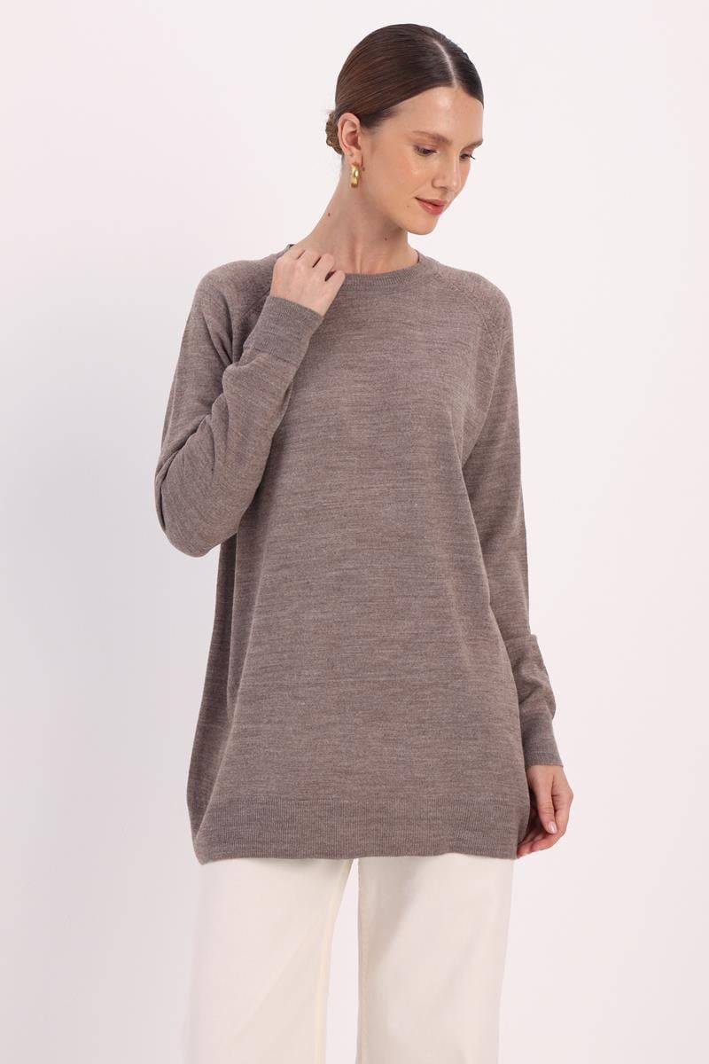 PULL À COL RAGLAN BASIC Vison