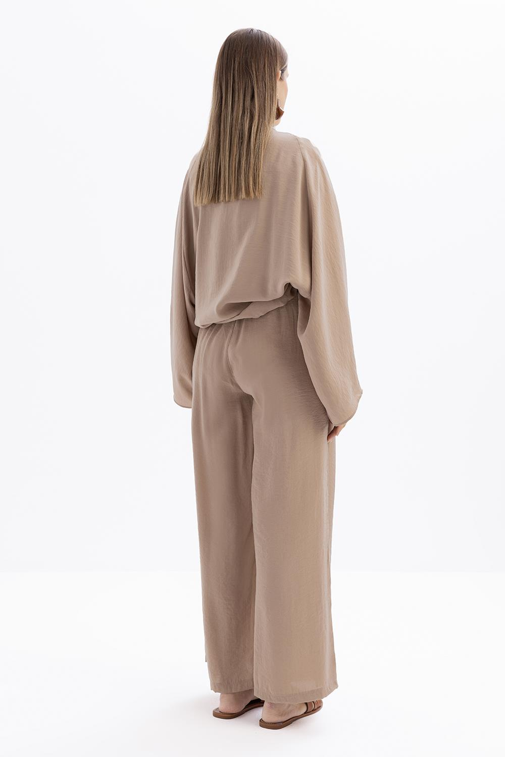 Nerz-Cargohose Mit Schlitz Am Saum