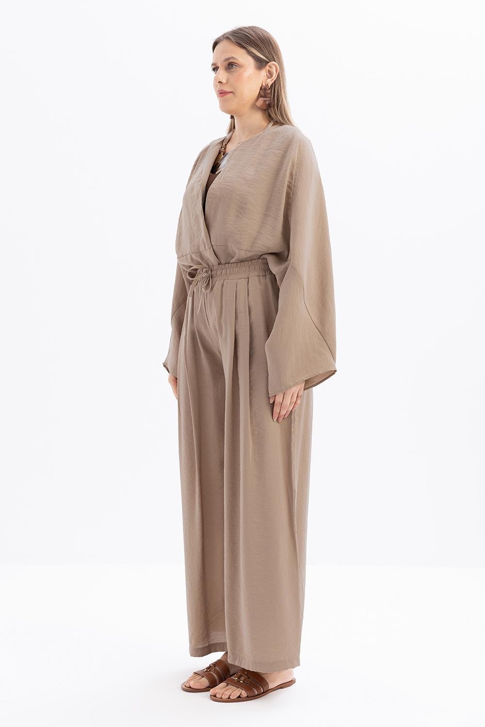 Nerz-Cargohose Mit Schlitz Am Saum