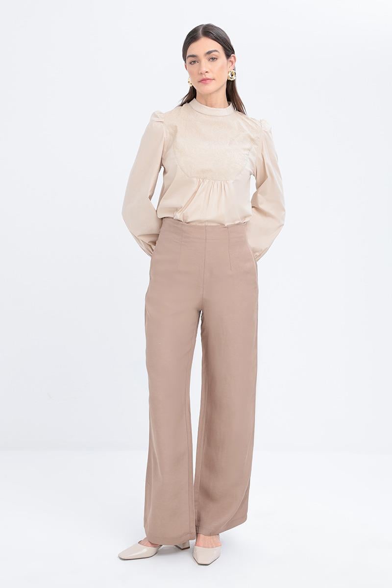 Vizon-Bol Paça Keten Pantolon