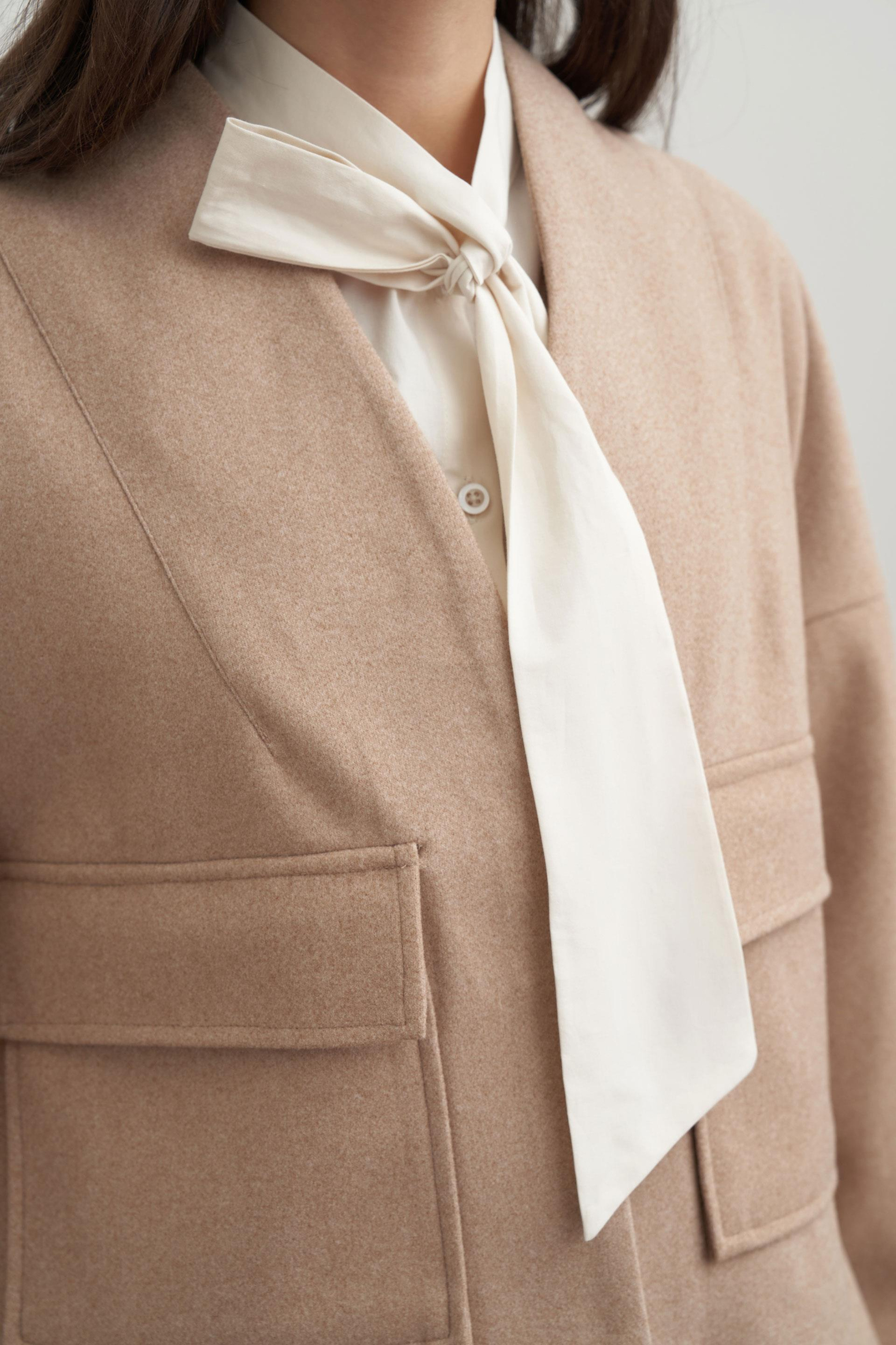 Vizon-Cepli Kısa Kaşe Ceket