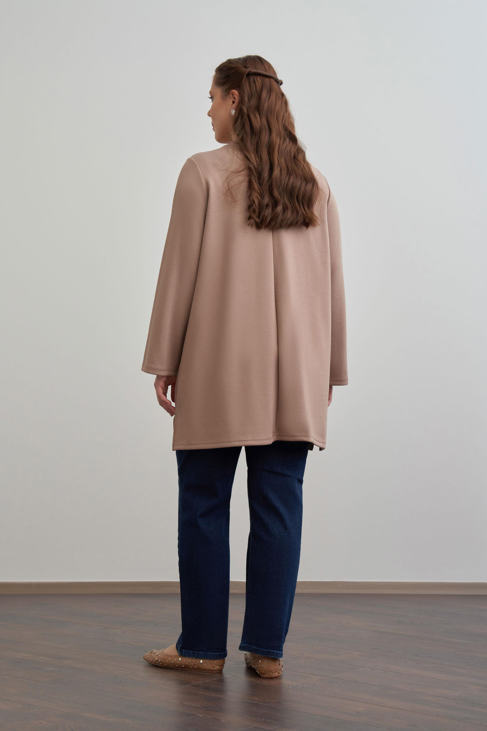 Vizon-İnci İşlemeli Tunik