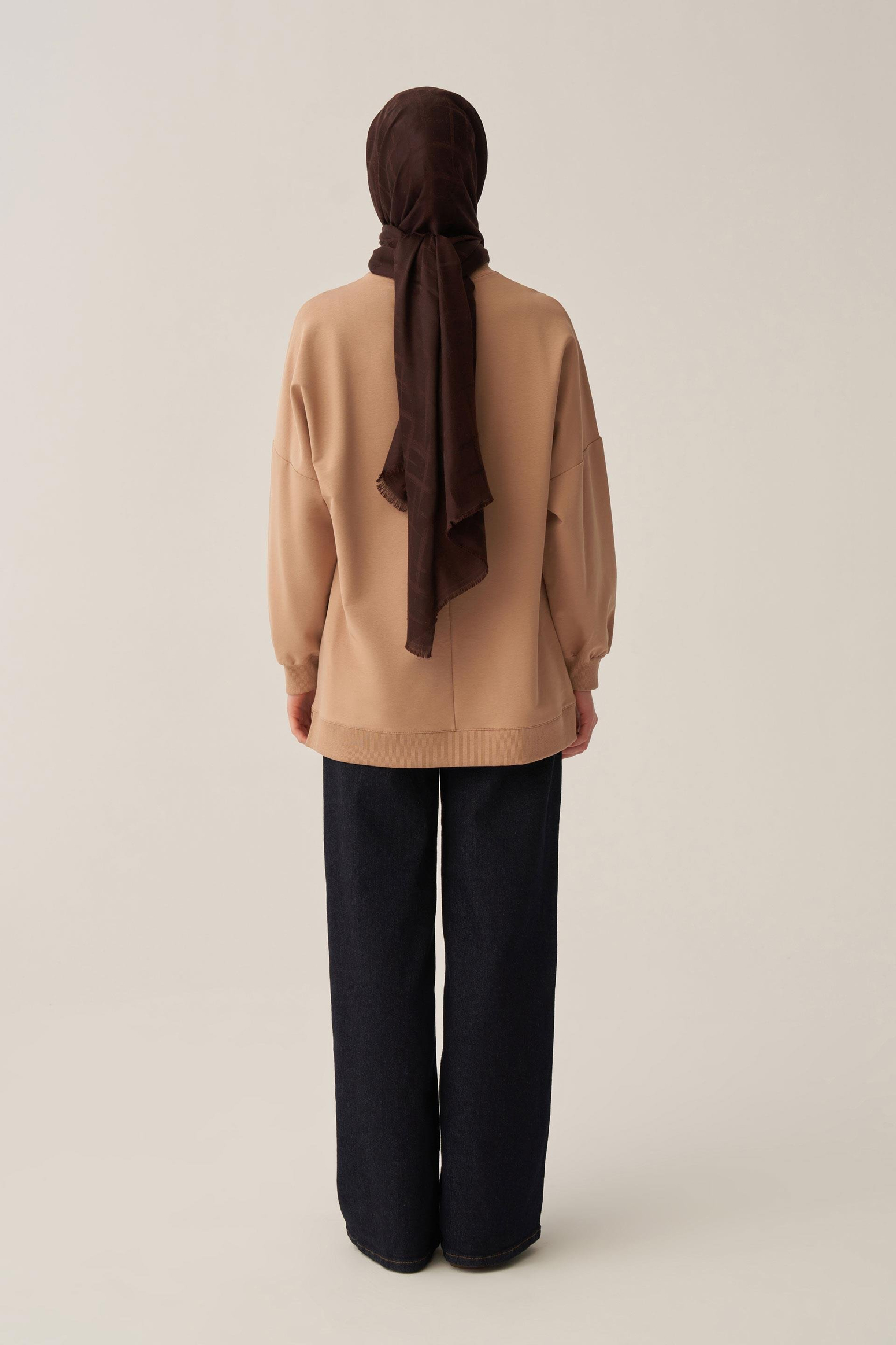 Vizon-Pamuklu Aplikeli Sweatsirt